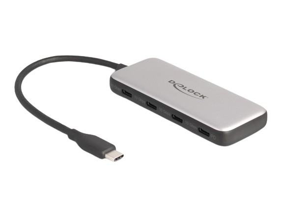 DeLOCK USB 10 Gbps USB Type-C Hub with 4 x USB Type-C female and PD