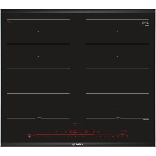 Bosch PXX675DC1E plaque Noir, Acier inoxydable Intégré Plaque avec
