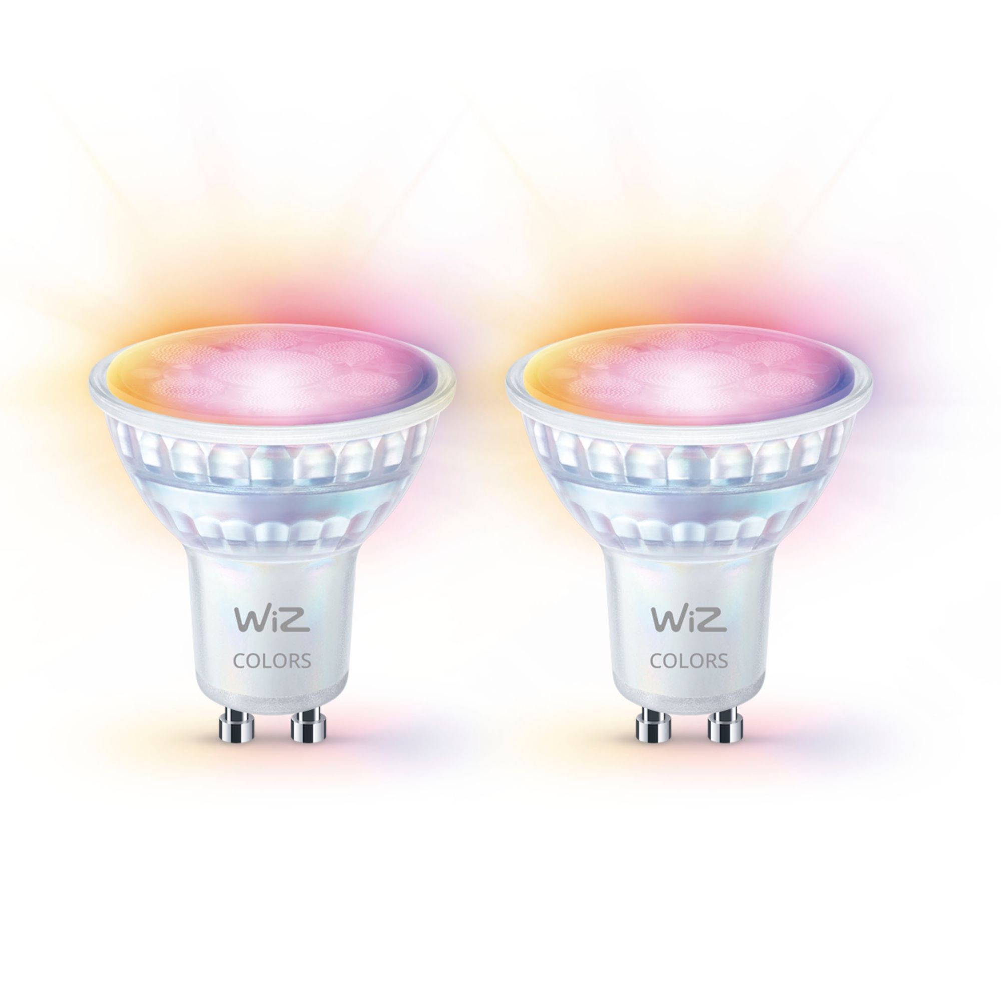 Signify WiZ White & Color GU10 Tunable 60W Glas Zweierpack.
