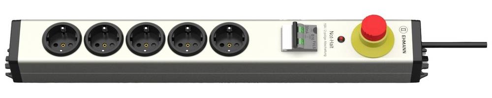 Ehmann 0873x00052035 Steckdosen-Verteiler silver, black Schutzkontakt