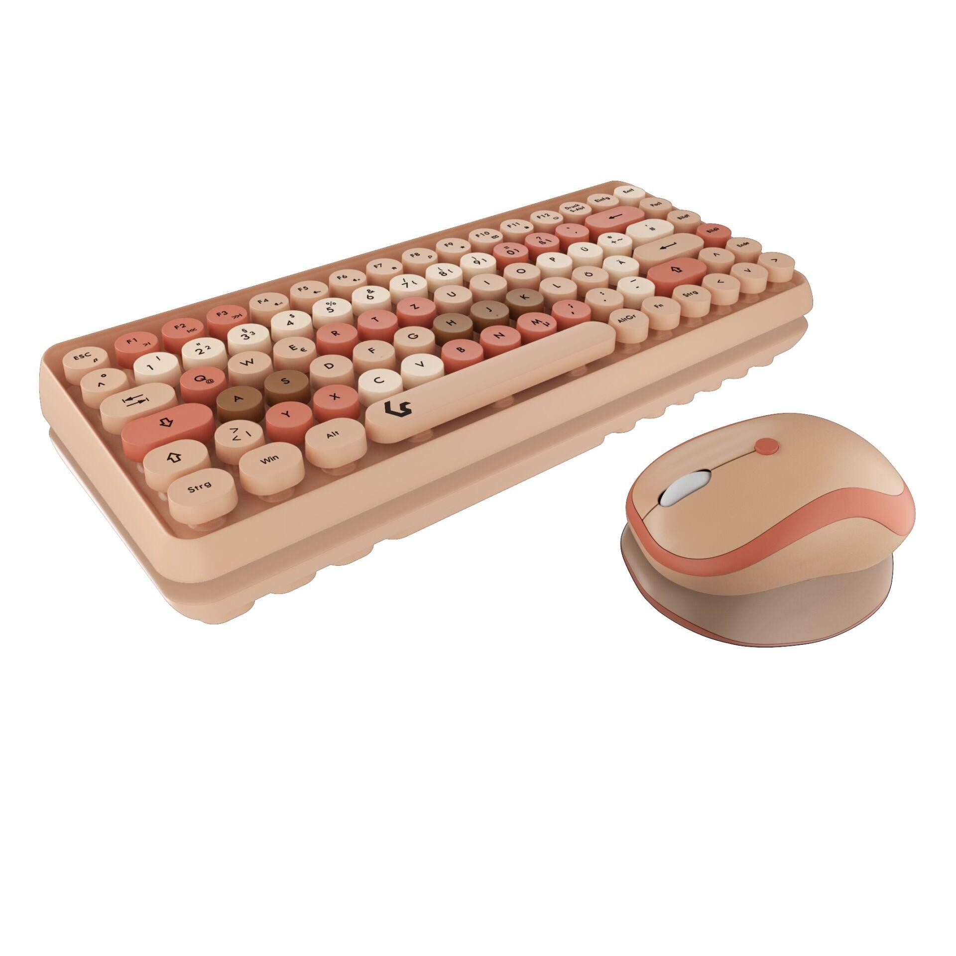 KeySonic KSKM-5200M-RF (DE) clavier Souris incluse Bureau RF sans fil