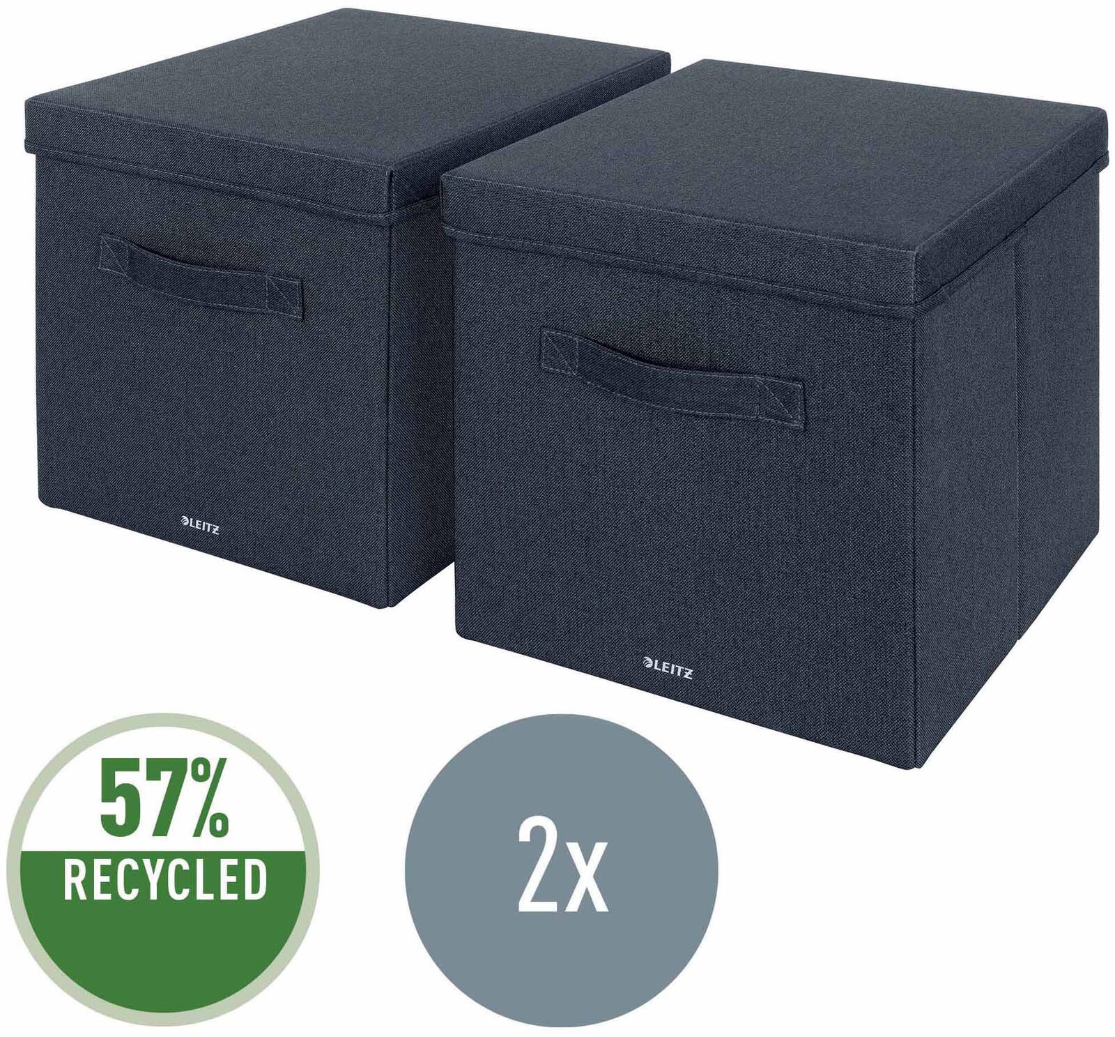 Leitz 61450089 Boîte de rangement Tissu Gris - Leitz 61450089, Gris,