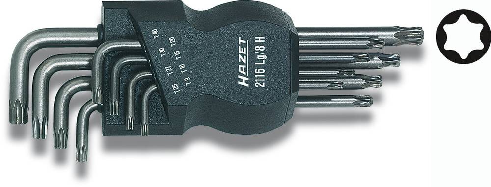 Hazet Innen-TORX Winkelschraubendreher-Set T 9, T 10, T 15, T 20, T