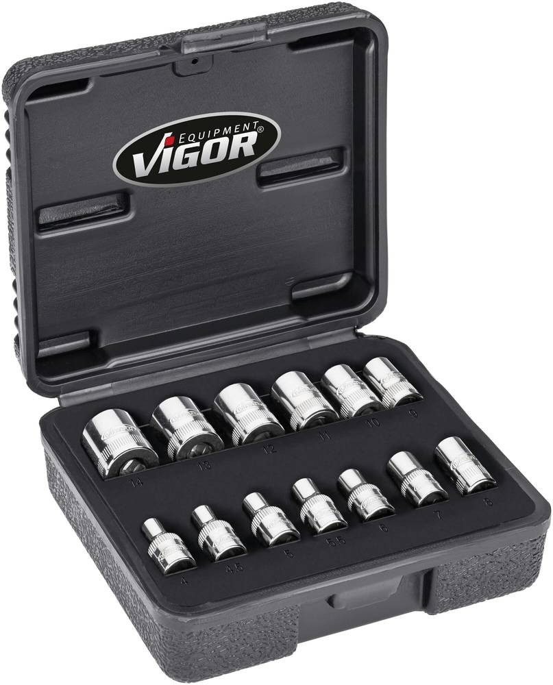 Vigor Steckschlüsseleinsatz-Set 1/4\ (6.3 mm) V7514/13