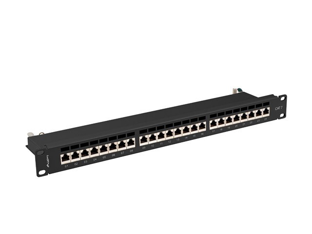 Lanberg PPS7-1024-B patch panel 1U - Lanberg PPS7-1024-B, Cat7, F/UTP