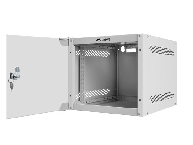 LANBERG 10" 4U 280x310 Wandgehäuse Glastür (FlatPack) gr