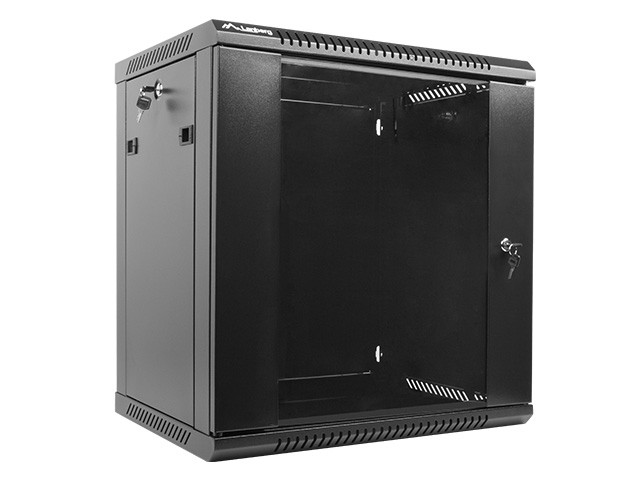 Lanberg WF01-6412-10B rack cabinet 12U Wall mounted rack Black -