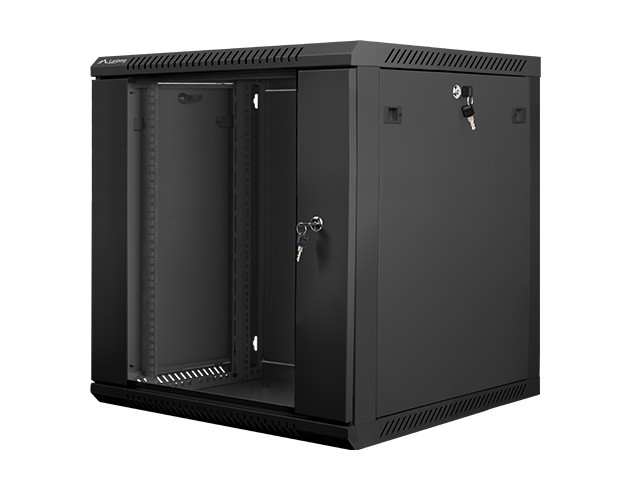 Lanberg WF01-6612-10B rack cabinet 12U Wall mounted rack Black -