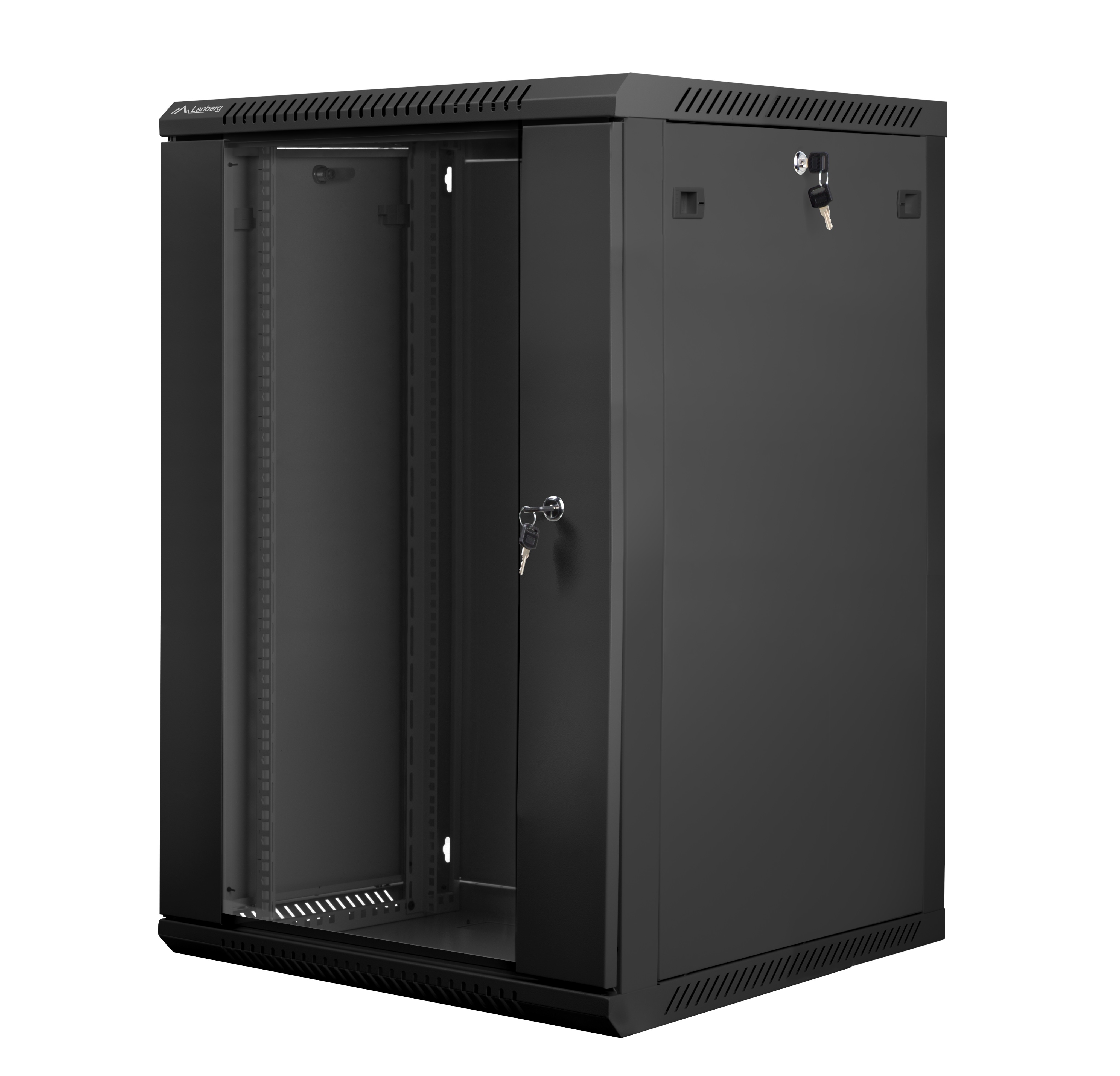 Lanberg WF01-6618-10B rack cabinet 18U Wall mounted rack Black -