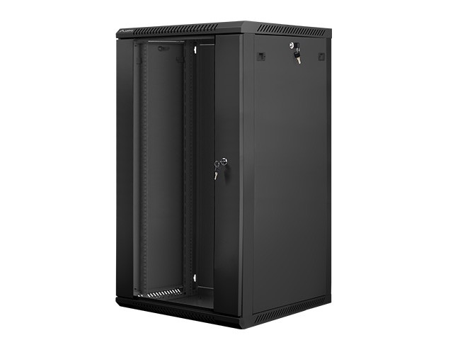 Lanberg WF01-6622-10B rack cabinet 22U Wall mounted rack Black -