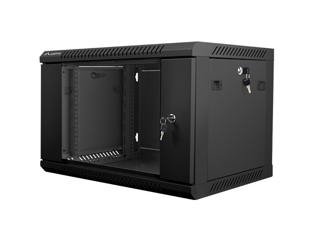 Lanberg WF01-6406-10B étagère 6U Rack monté sur le mur Noir -