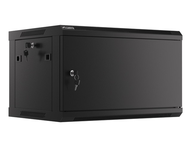 Lanberg WF01-6406-00B rack cabinet 6U Wall mounted rack Black -