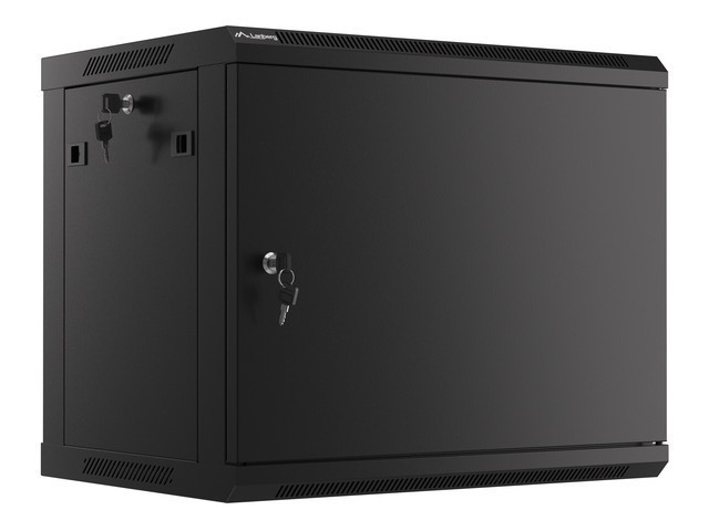 Lanberg WF01-6409-00B rack cabinet 9U Wall mounted rack Black -