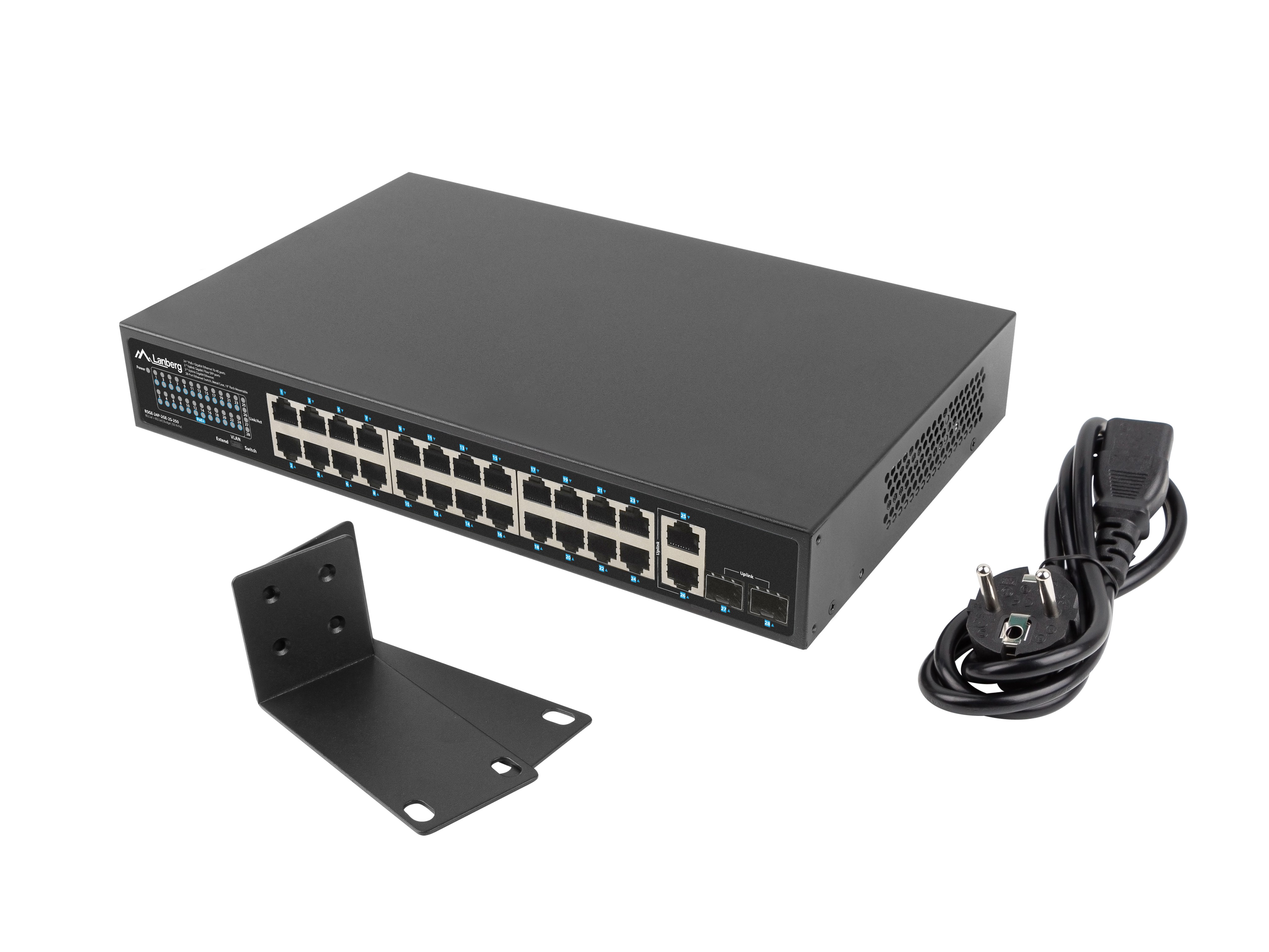 Lanberg RSGE-24P-2GE-2S-250 network switch Unmanaged - Lanberg RSGE-