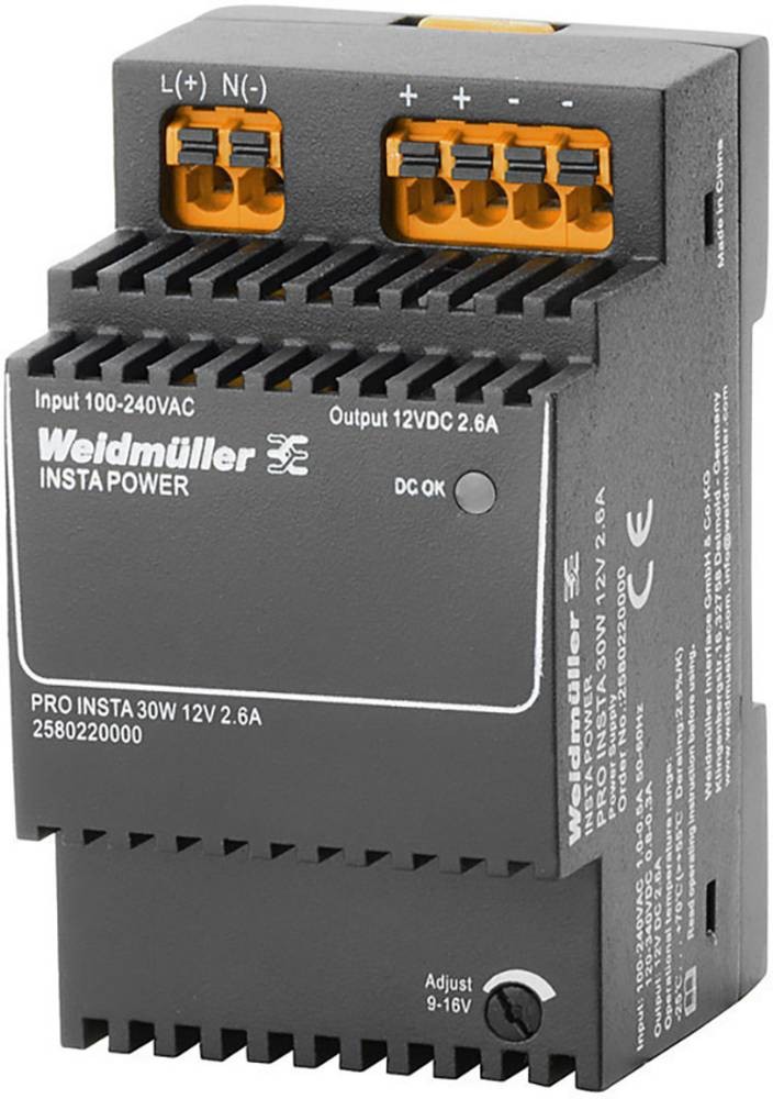 Weidmüller 2580220000 Schaltnetzgerät 12 V/DC 2.6A 30W Inhalt 1 pc(