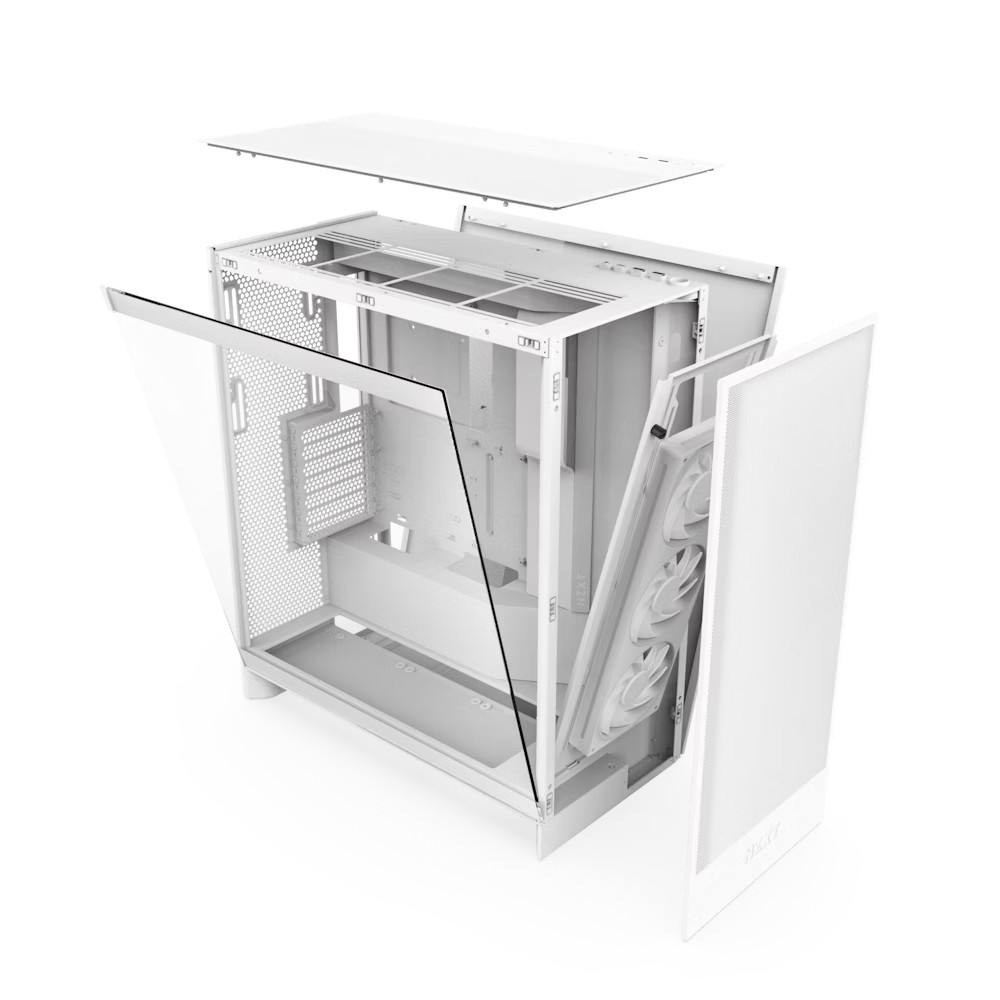 NZXT H7 Flow RGB Midi Tower White - NZXT H7 Flow RGB, Midi Tower, PC,