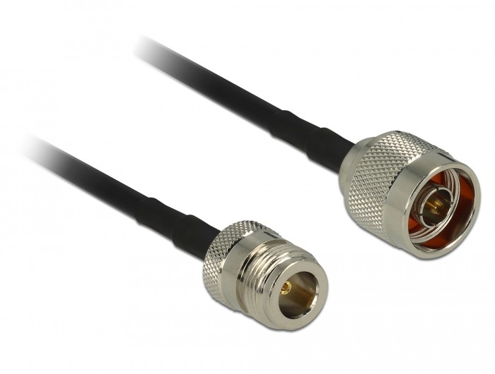 DeLOCK 88683 coaxial cable LMR195 6 m Black - DeLOCK 88683, 6 m,