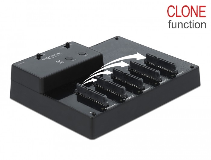 DeLOCK USB 5 Gbps Docking and Clone Station for 5 x 2.5 SATA HDD /