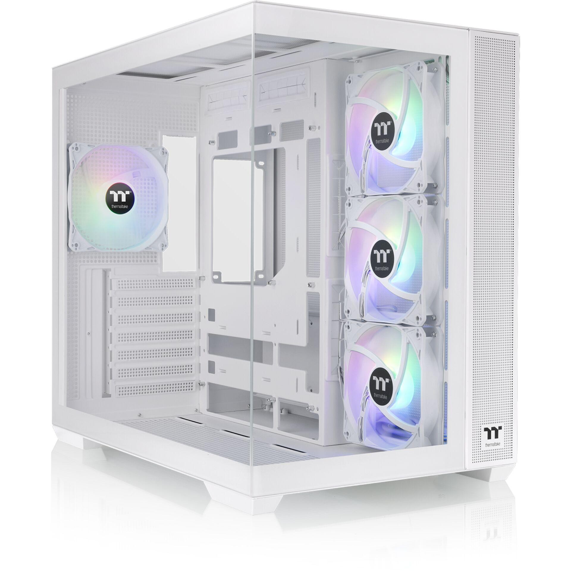 Thermaltake View 380 TG ARGB Snow Mid Tower Chassis - Thermaltake