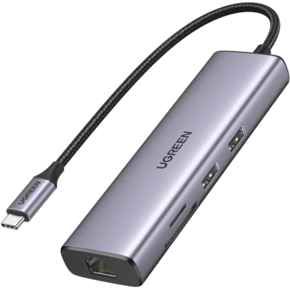 Ugreen USB-C to 2*USB3.0+HDMI+RJ 45+SD&TF+PD port Hub - Ugreen USB-C