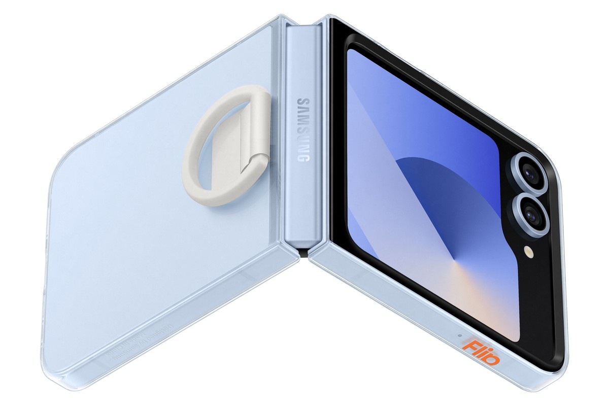 Samsung EF-QF741CT Clear Case mit Ring für Z Flip6 / Flip7 FE -