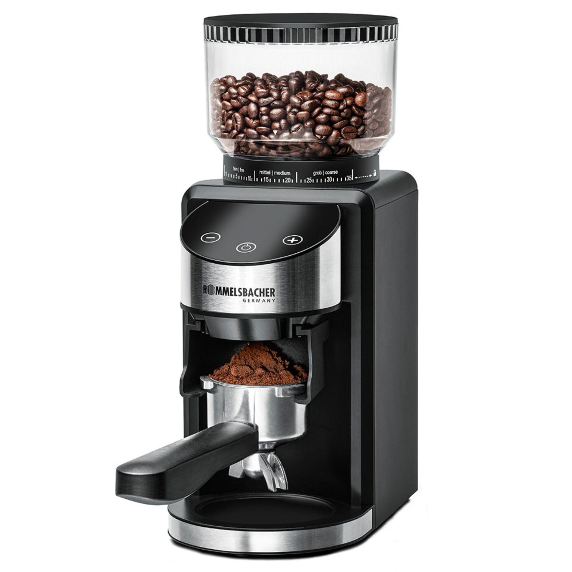 Rommelsbacher EKM 400 coffee grinder 200 W Black, Stainless steel -