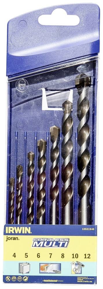 Irwin Tools 10501940 Hartmetall Mehrzweckbohrer 4 mm, 5 mm, 6 mm, 7