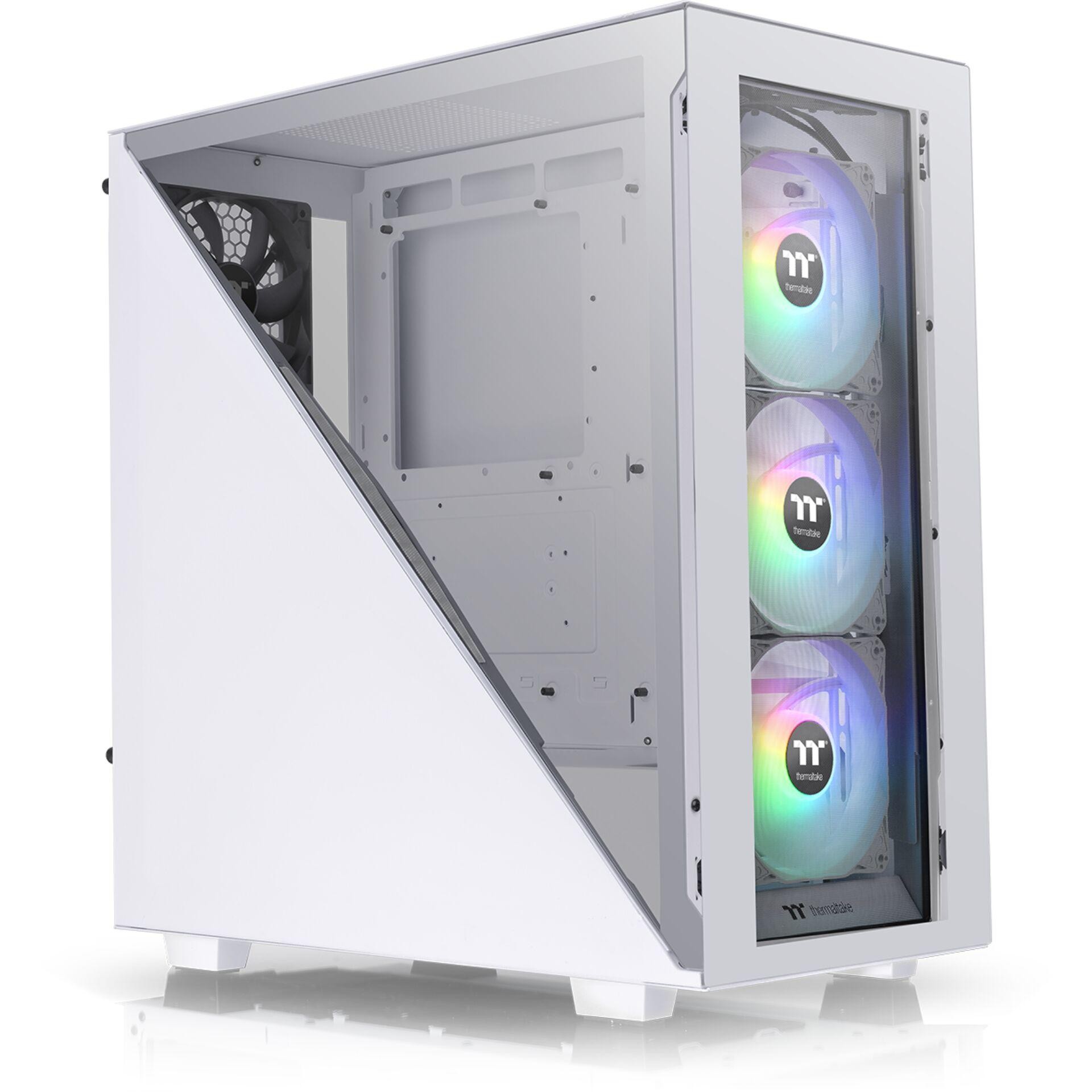 Thermaltake Divider 300 TG Snow ARGB Midi Tower Blanc - Thermaltake