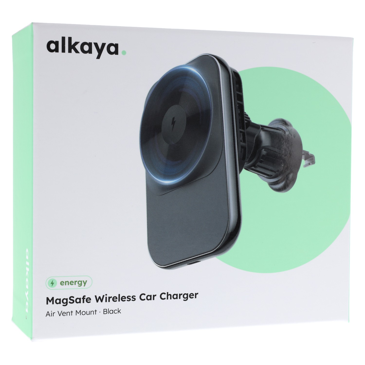 alkaya Breeze MagSafe Wireless KFZ caricabatteria nero