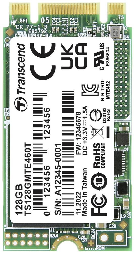 Transcend MTE460T 128GB Interne M.2 PCIe NVMe SSD 2242 PCIe NVMe 3.0