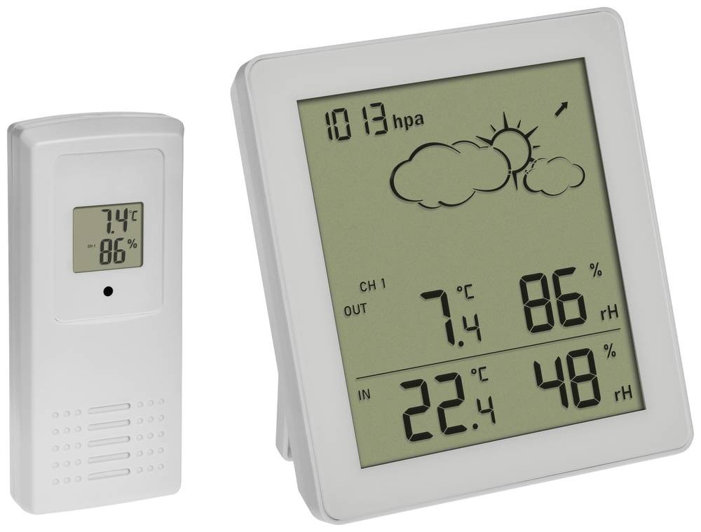 TFA Dostmann CLEAR 35.1168.02 Funk-Wetterstation Vorhersage for 12 up