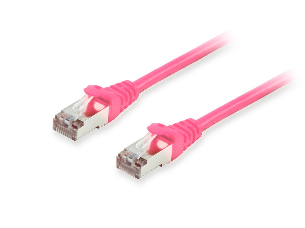 Equip Cat.6A S/FTP Patch Cable, Pink, 15m - Equip Cat.6A S/FTP Patch