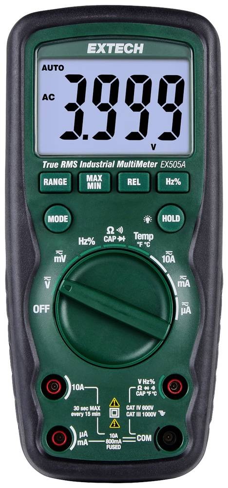 Extech EX505A Hand-Multimeter digital CAT IV 600V Anzeige (Counts):