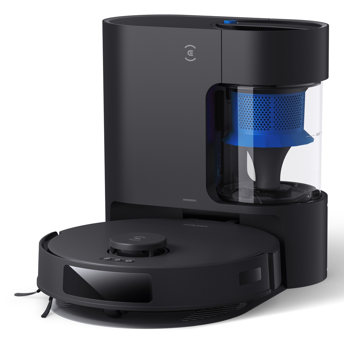 ECOVACS DEEBOT N20 Pro Plus Saug-und Wischroboter Schwarz Beutellos,