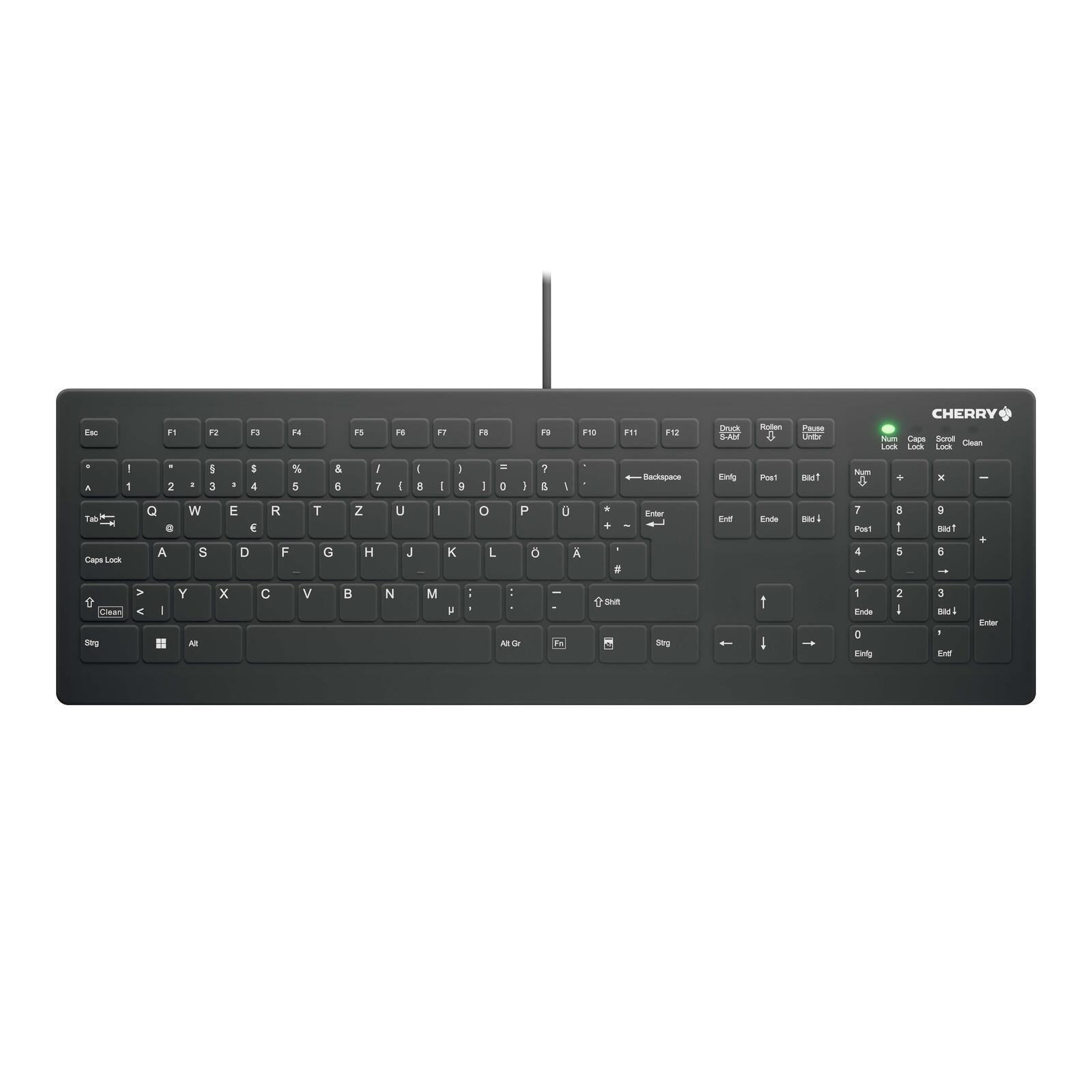 Cherry Keyboard AK-C8112 Medical corded [DE] Black kabelgebunden