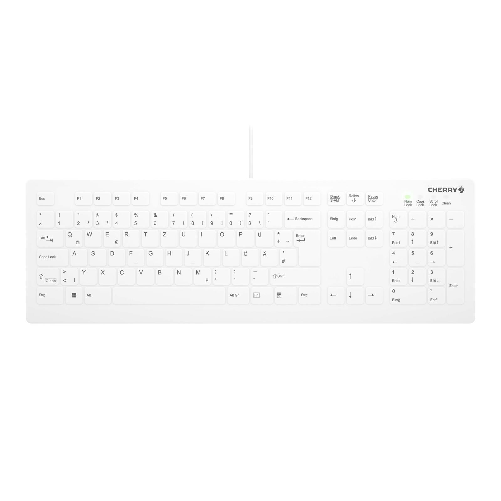 Cherry Keyboard AK-C8112 Medical corded [DE] white kabelgebunden