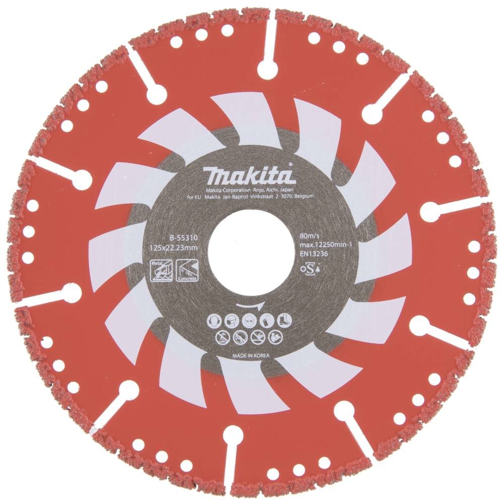 Makita Rescue B-55310 Diamanttrennscheibe 125mm 1 St. Metall, Beton,