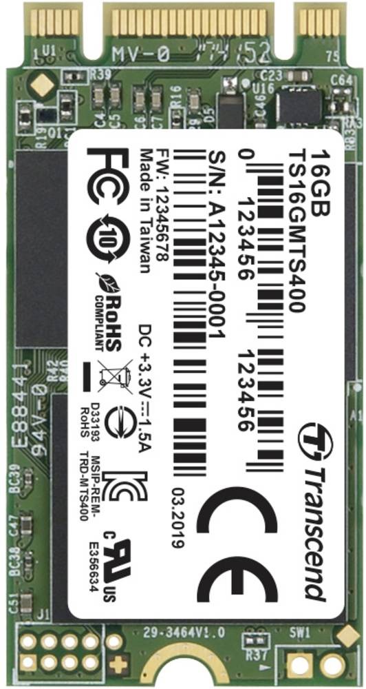 Transcend MTS400 16GB Interne M.2 PCIe NVMe SSD 2242 SATA 6 Gb/s