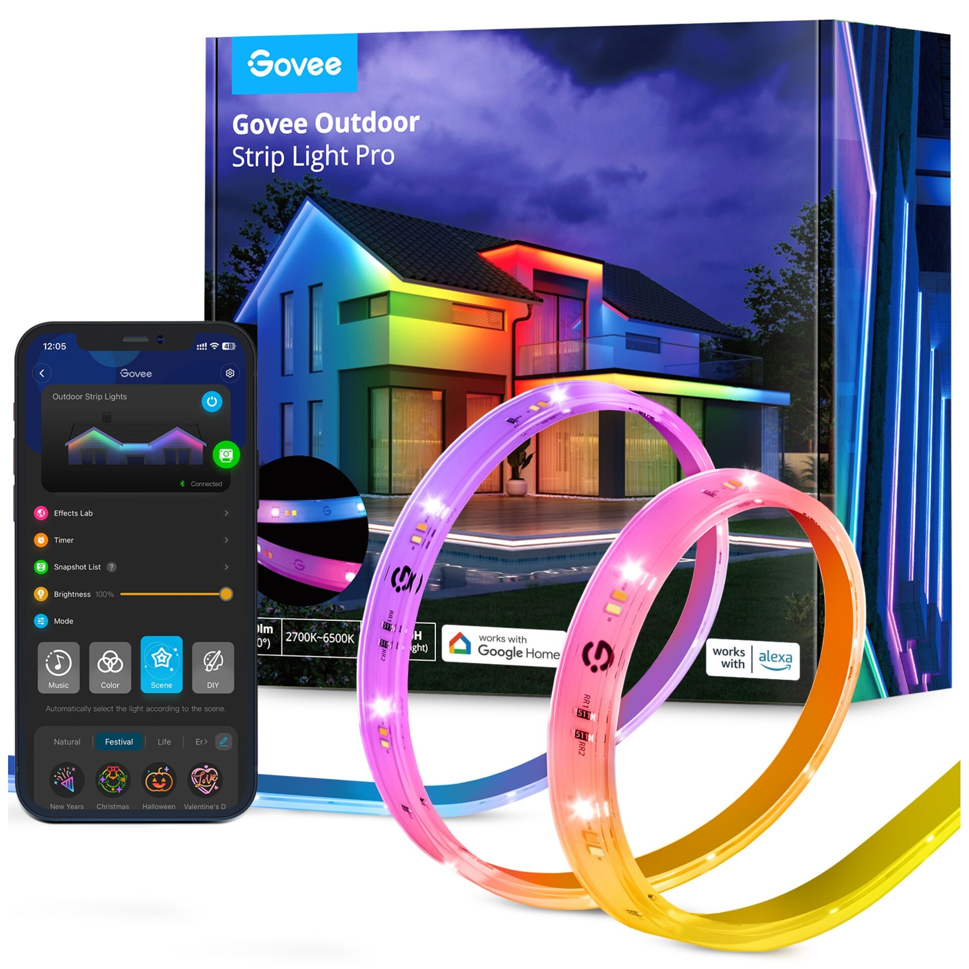 Govee H70A13D1 smart lighting Smart strip light Wi-Fi - Govee