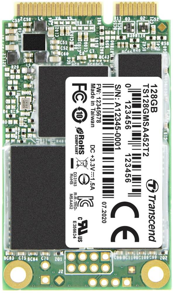 Transcend MSA452T2 128 GB mSATA Serial ATA III 3D NAND - Transcend
