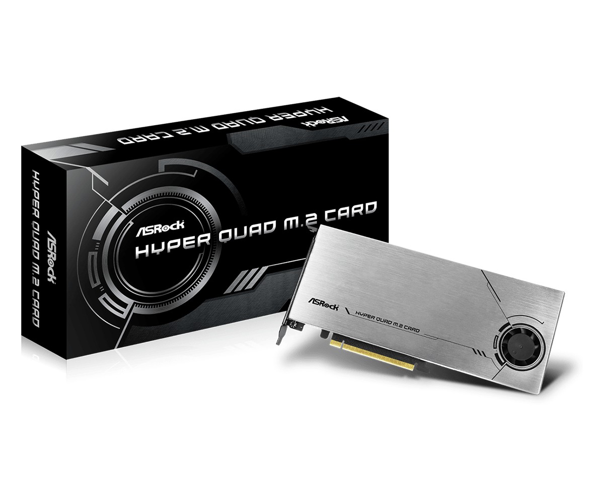 Asrock Hyper Quad M.2 interface cards/adapter Internal - Asrock Hyper
