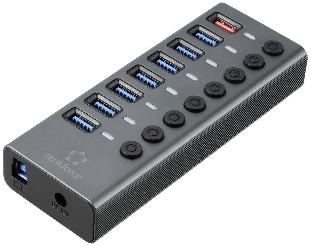 Renkforce RF-6049086 USB-Hub 8 Port USB-A USB 3.2 Gen2 10 GBit/s