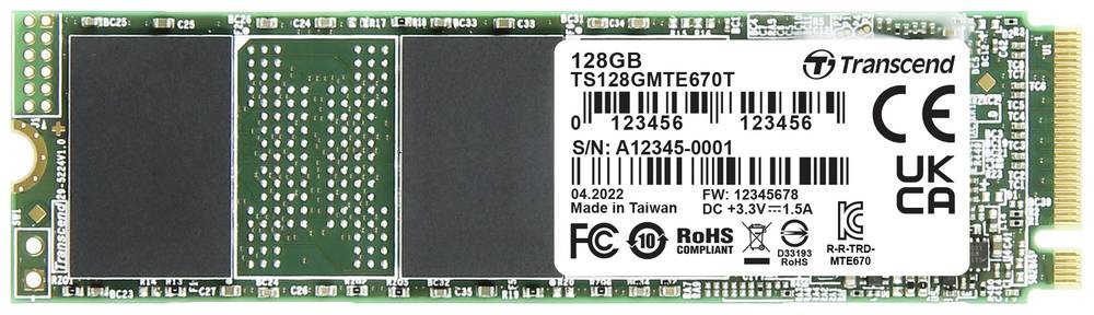 Sotel Transcend MTE670T 128GB Interne PCIe NVMe SSD 2280