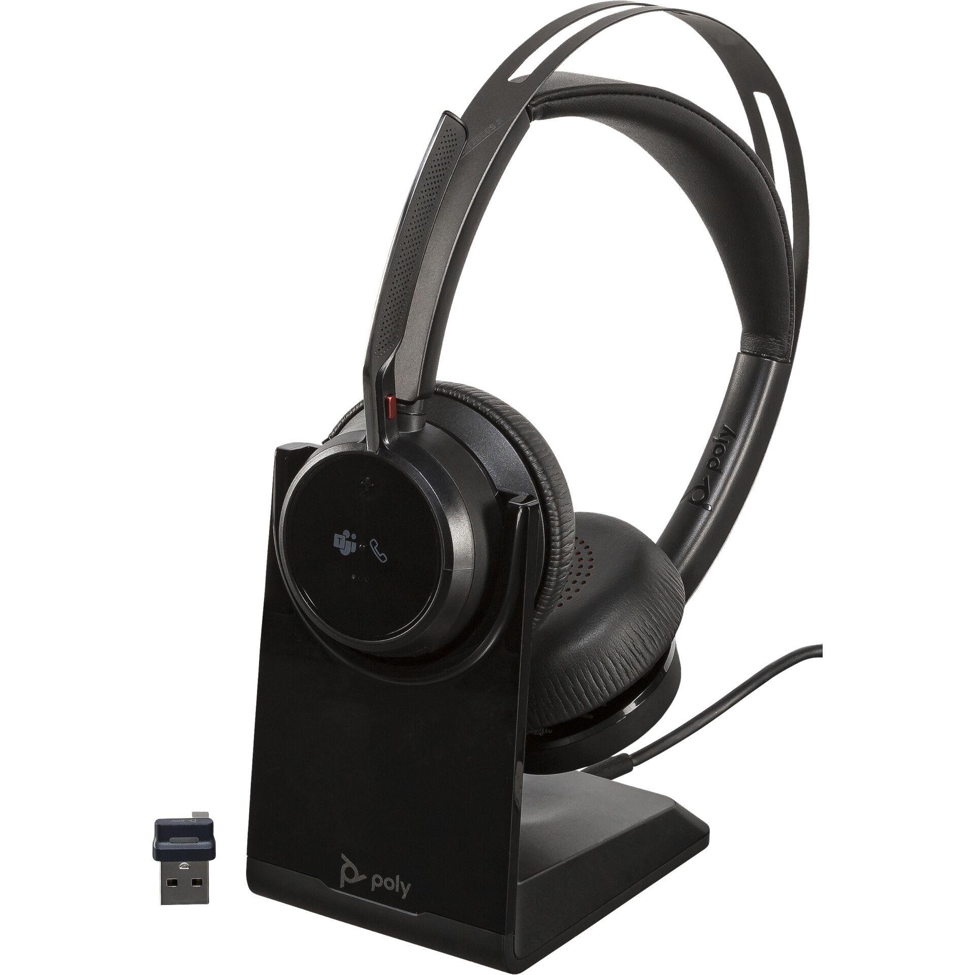 HP Poly Auriculares Poly Voyager Focus 2 USB-C-C + adaptador USB-C/A +