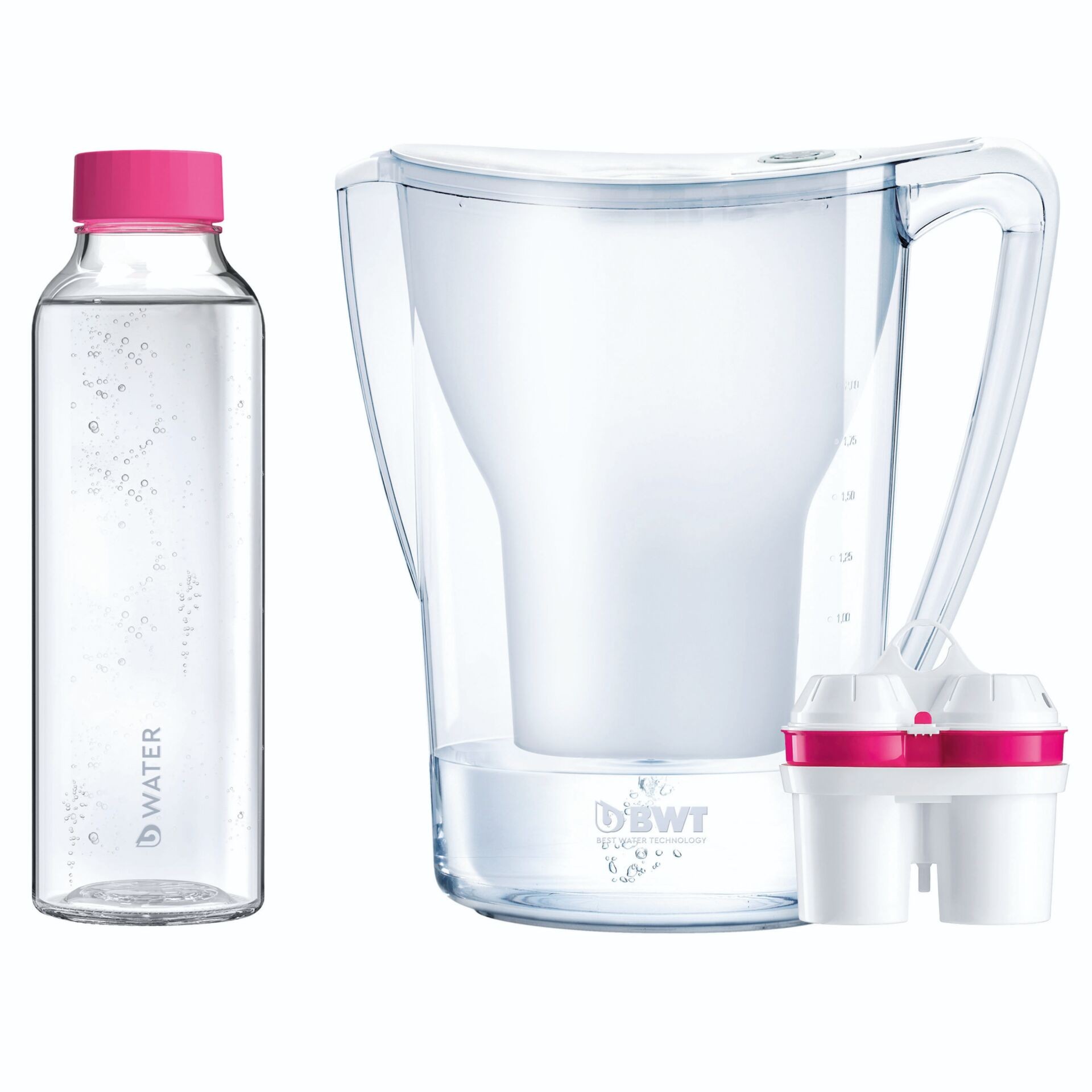BWT Aqualizer Home Pitcher water filter 2.7 L Transparent, White -