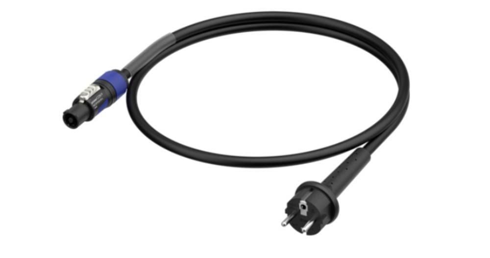Neutrik 1036413 Strom Anschlusskabel Schwarz 3m