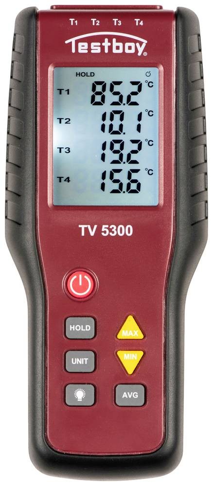 Testboy TV 5300 4-voie-Thermometer -200 - +1372°C