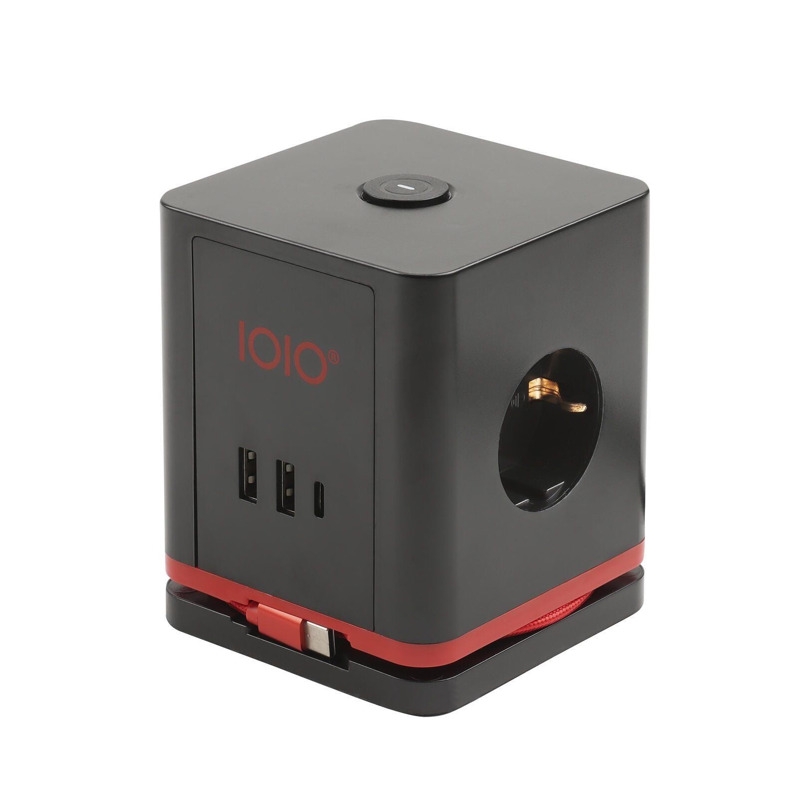 IOIO SW 1000 3-fach Steckdosenwürfel black