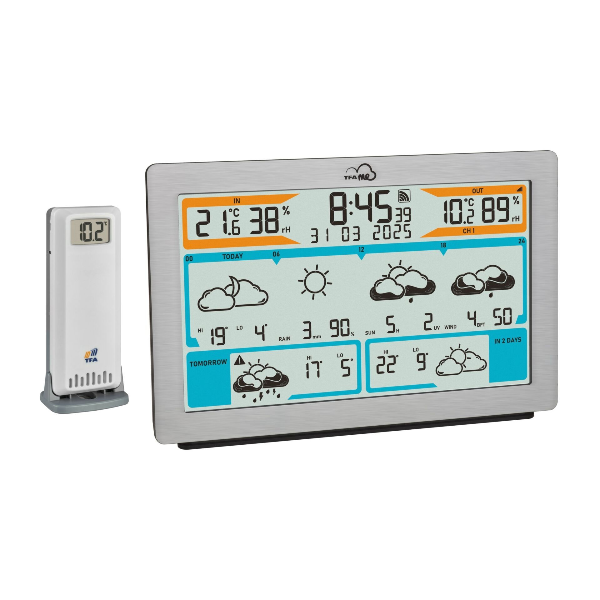 TFA-Dostmann TFA.me Argent LCD Batterie Wifi - TFA-Dostmann TFA.me,