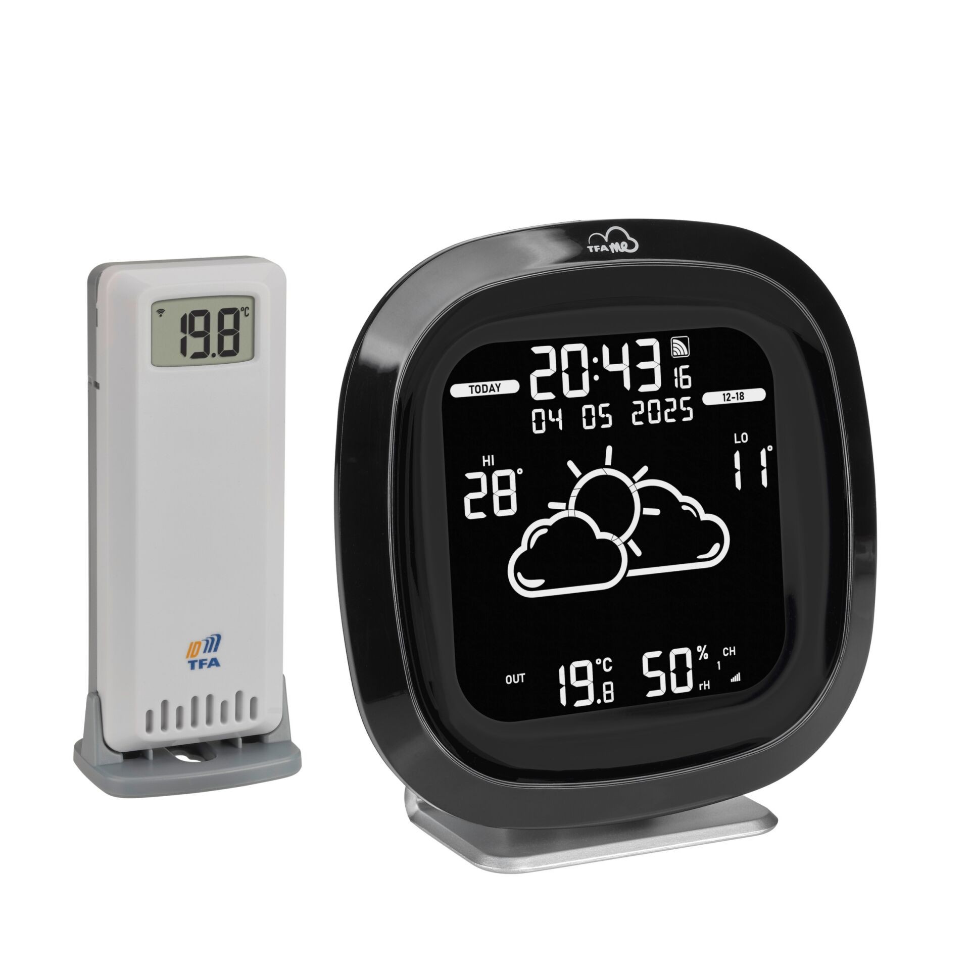 TFA Dostmann TFA.me ID-04 35.8102.01 WLAN-Wetterstation Vorhersage fü